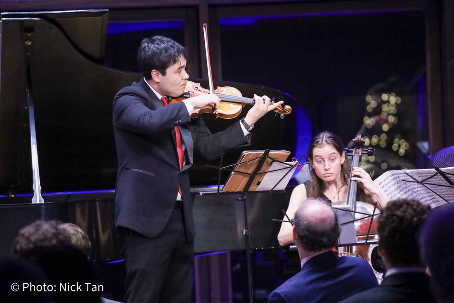 Martha performing in a chamber concert
